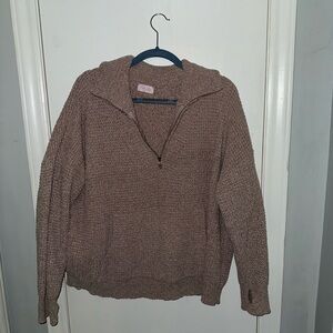 Pink Lily Soft Tan Knit Sweater